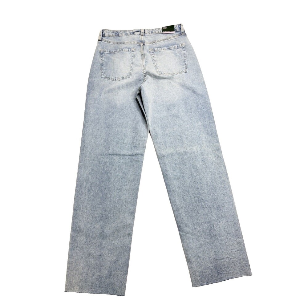 Wild Fable High Rise Straight Leg Jeans Womens Size 8 Light Wash Raw Hem NWT - Picture 2 of 11
